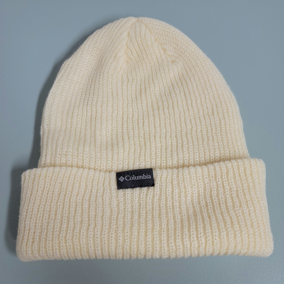 NWT Columbia unisex knitted off white Beanie - Picture 3 of 3